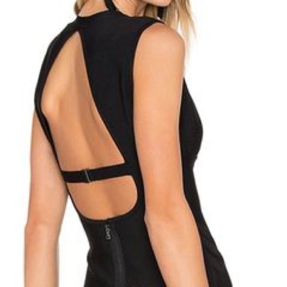 NEW BCBGMAXAZRIA Oralie Cutout Back Dress Black Bandage Style Mini Medium - Picture 2 of 10